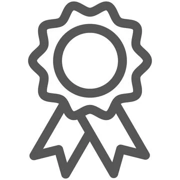 Award medallion rosette icon flat vector design Stock Illustration