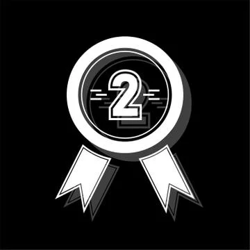 Award medals icon flat Illustrazione stock