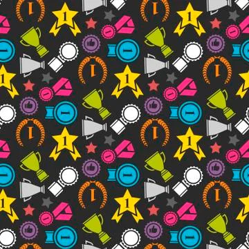 Award pattern seamless Stock Illustration