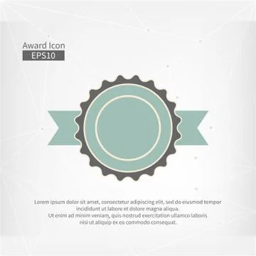 Award ribbon icon isolated. Vector infographic sign Illustration