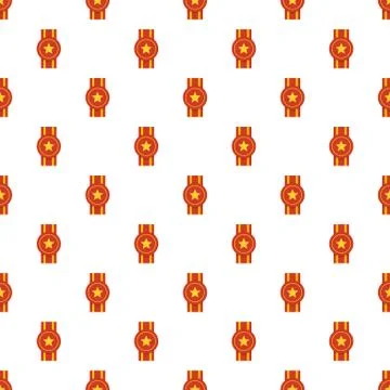 Award ribbon pattern seamless Stock Illustration