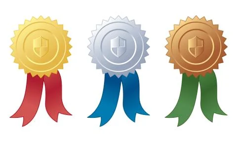 Award ribbons Stock Illustration
