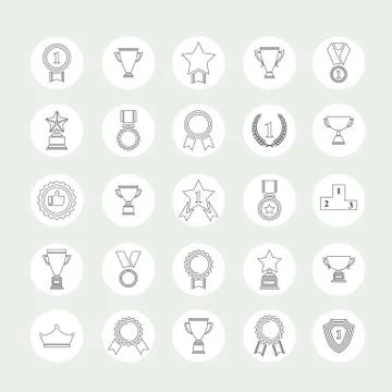Award set Stock Illustration