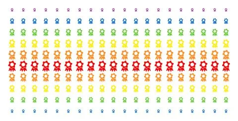 Award Shape Halftone Spectrum Pattern Stock Illustration