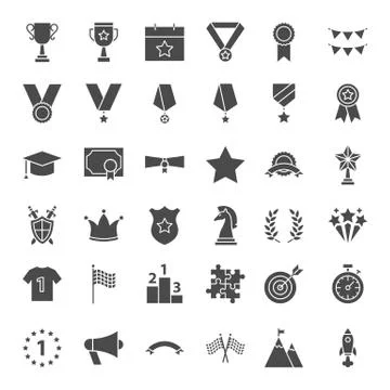 Award Solid Web Icons Stock-Illustration
