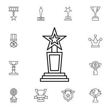 Award, star flat vector icon in awards pack Stock Illustration