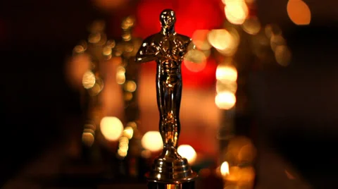 Award Statues 01 HD Video stock 38990416