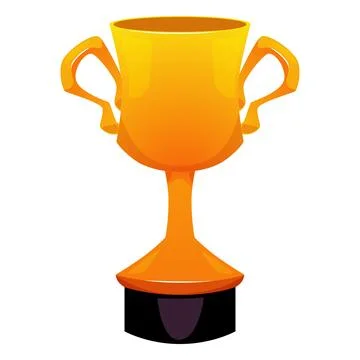 Award trophy gold cup vector flat icon, champion glory, first place goblet award Stock Illustration