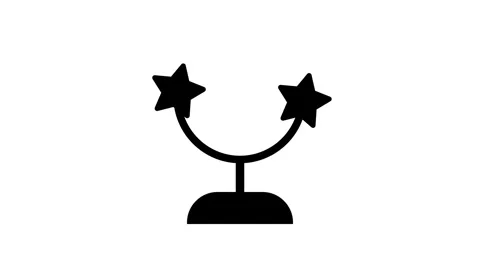 Award Trophy Star Icon Stock Footage 340305892