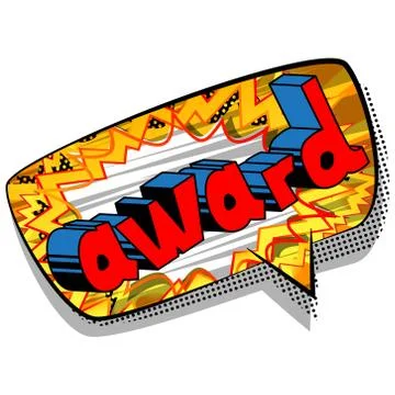 Award - Vector illustrated comic book style phrase. 库存插图