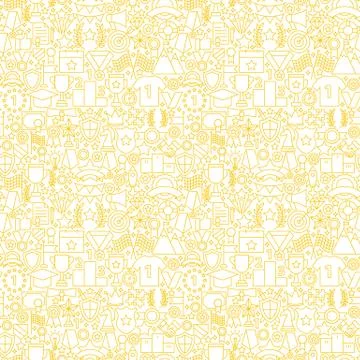 Award White Line Seamless Pattern Stock Illustration