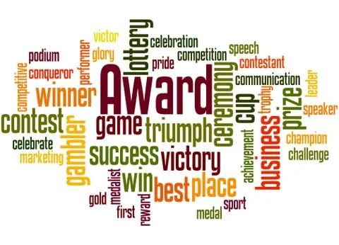 Award, word cloud concept Stock Illustration