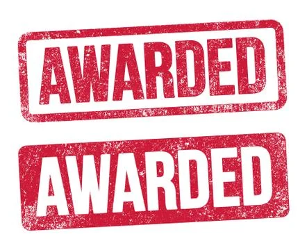 Awarded red stamp Stock Illustration