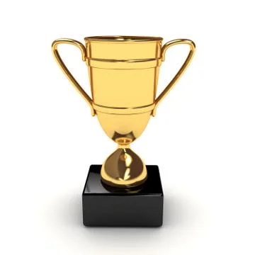 Awarding cup over white background Stock Illustration