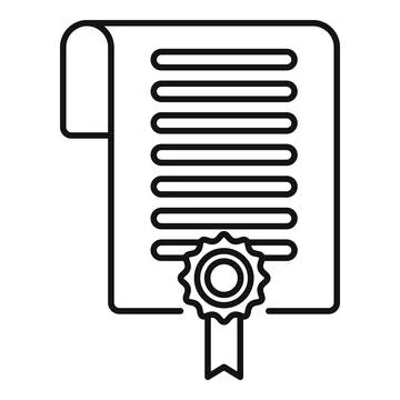 Awarding scroll document icon representing education and success Stock Illustration