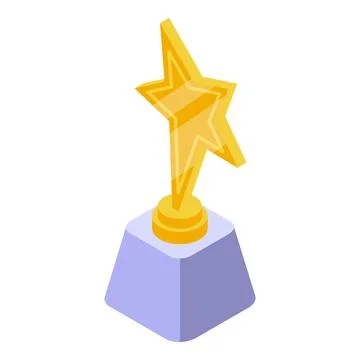 Awarding star icon, isometric style Stock Illustration