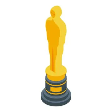 Awarding statue icon, isometric style Stock Illustration