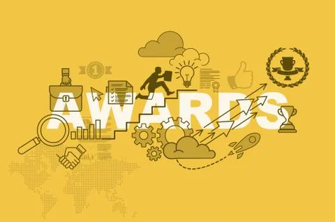 Awards abstract background design concept Stock Illustration
