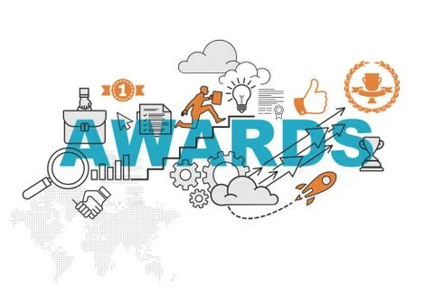 Awards abstract background design concept Stock Illustration