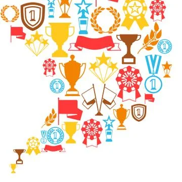 Awards and trophy background. Stock Illustration