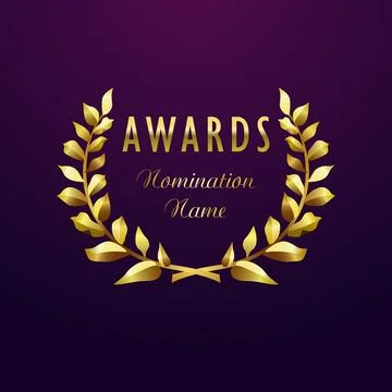 Awards bold leaves Stock Illustration