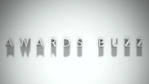 Awards buzz 3D title animation with shadows on a white background Stock Footage 297671679