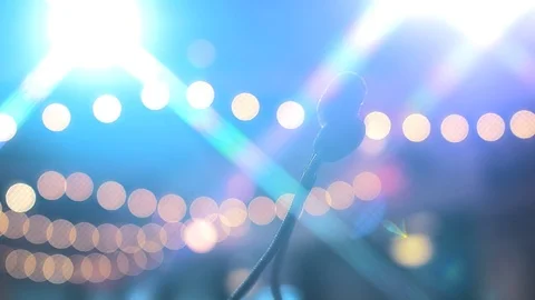 Awards ceremony speech with bright lights Video stock 94013596
