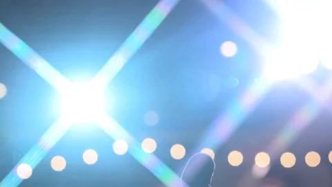 Awards ceremony speech tilt down to microphone Video stock 94013316
