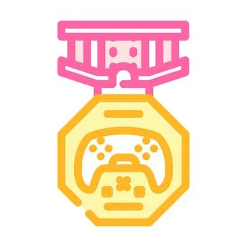 Awards game development color icon vector illustration 스톡 일러스트