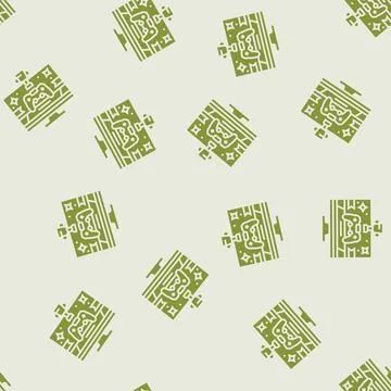 Awards game development glyph seamless pattern イラスト素材