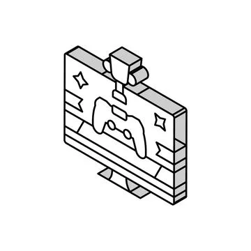 Awards game development isometric icon vector illustration Stock Illustration