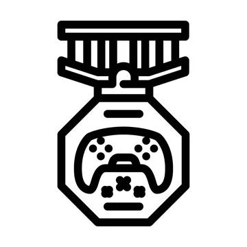 Awards game development line icon vector illustration Stockillustratie