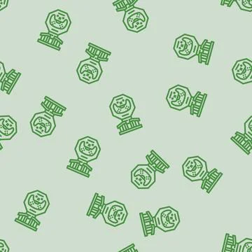 Awards game development line vector seamless pattern Stock Illustration