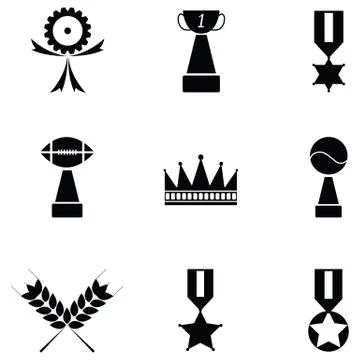 Awards icon set Illustrazione stock