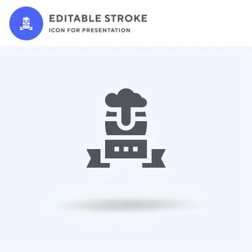 Awards icon vector, filled flat sign, solid pictogram isolated on white, logo Illustrazione stock