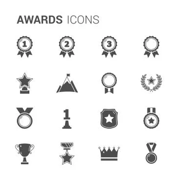 Awards Icons 스톡 일러스트