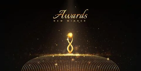 Awards new winner background vector Stock Illustration