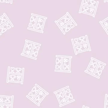 Awards of school competition line vector seamless pattern Stockillustratie