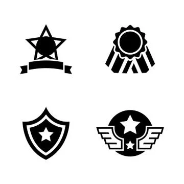 Awards. Simple Related Vector Icons Stock Illustration