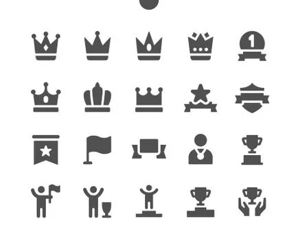 Awards v4 UI Pixel Perfect Well-crafted Vector Stock Illustration