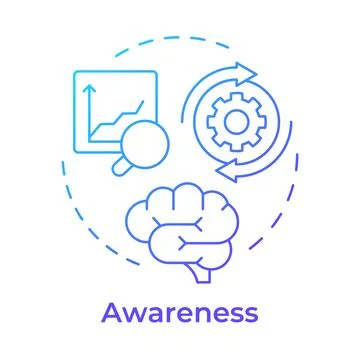 Awareness blue gradient concept icon Stock-Illustration