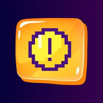 Awareness glossy ui button with pixelated color icon Stock Illustration