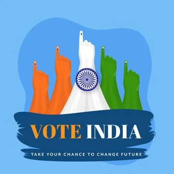 Awareness Poster Design with Given Message as Vote India Take Your Chance T.. Stock Illustration
