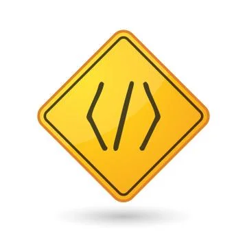 Awareness sign with  a code sign イラスト素材