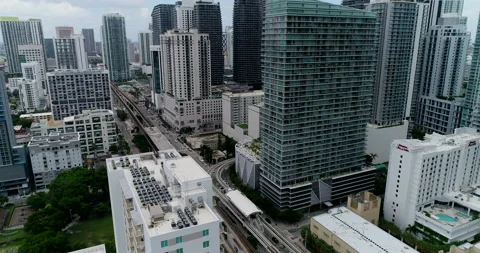 Away from downtown Miami Stock Footage 148963633