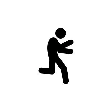 Away, escape icon. Element of walking and running people icon for mobile concept Stock Illustration