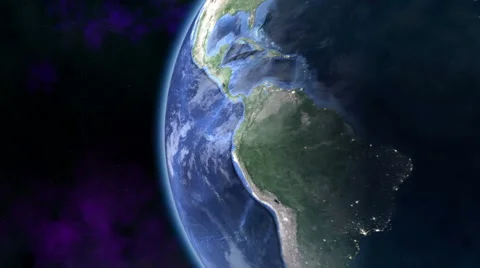 Away from rotating Earth Stock Footage 50525776