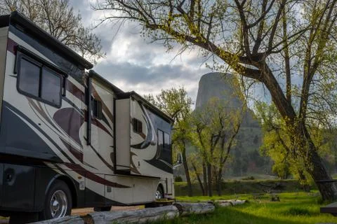 An awe inspiring landscape from Devils Tower NM, Wyoming Stock Photos