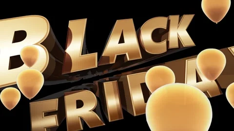 Awesome 3D Black Friday Typography Animation Stock Footage 251889264