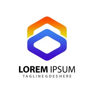 Awesome Abstract Gradient hexagon arrow up Company Modern Logo Design Templat Stock Illustration